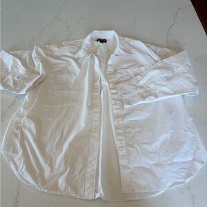 J. Crew White Oversized Etienne Shirt